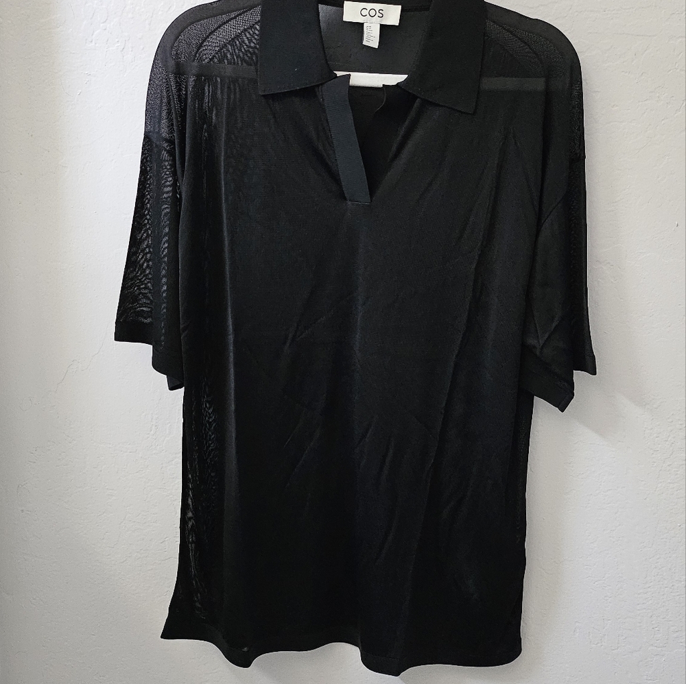 COS oversized sheer polo shirt - Picture 9 of 9